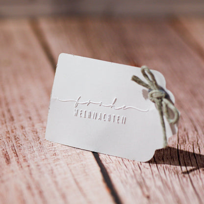 Prägestempel "frohe Weihnachten" - IN LOVE WITH PAPER