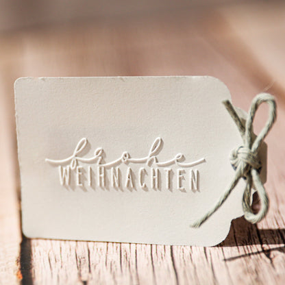 Prägestempel "Frohe Weihnachten" - IN LOVE WITH PAPER