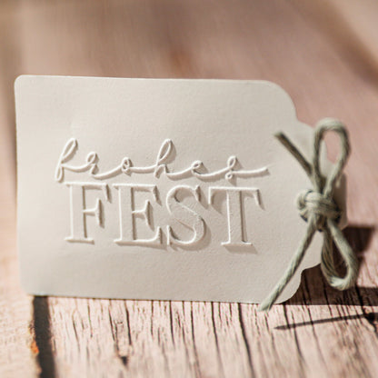 Prägestempel "Frohes Fest" - IN LOVE WITH PAPER