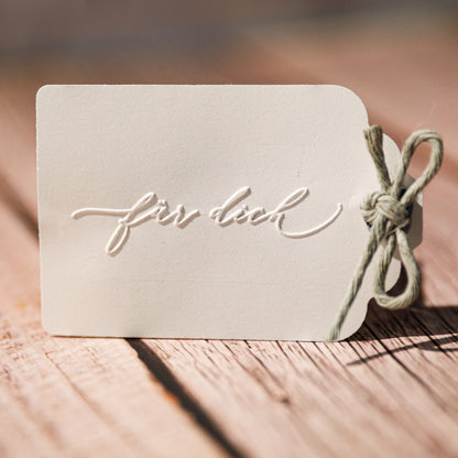 Prägestempel "für dich" - IN LOVE WITH PAPER