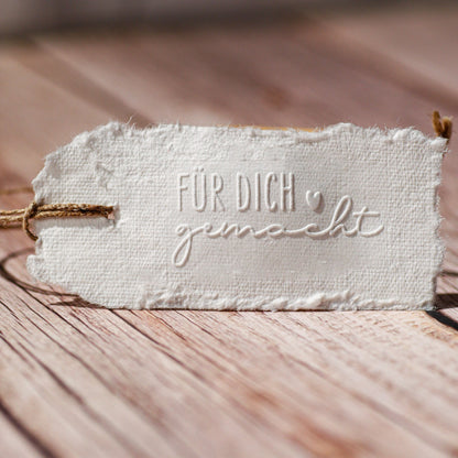 Prägestempel "Für dich gemacht" - IN LOVE WITH PAPER