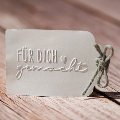 Prägestempel "Für dich gemacht" - IN LOVE WITH PAPER