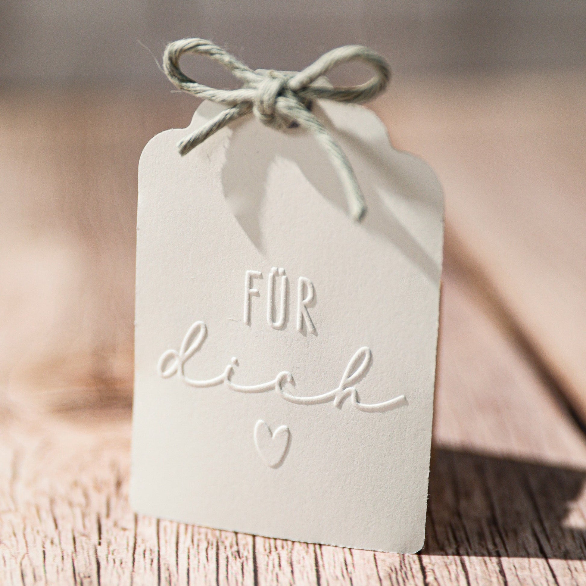 Prägestempel "Für Dich" mit Herz - IN LOVE WITH PAPER