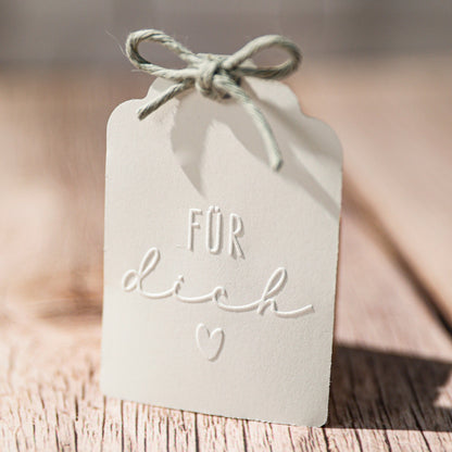 Prägestempel "Für Dich" mit Herz - IN LOVE WITH PAPER