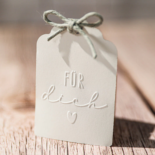 Prägestempel "Für Dich" mit Herz - IN LOVE WITH PAPER
