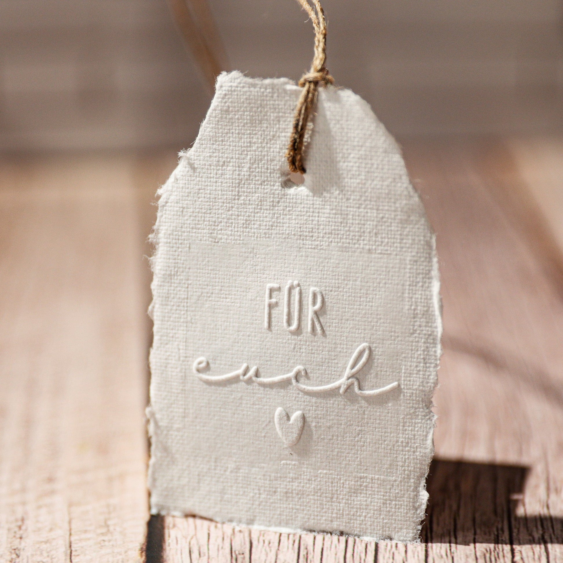 Prägestempel "Für euch" mit Herz - IN LOVE WITH PAPER