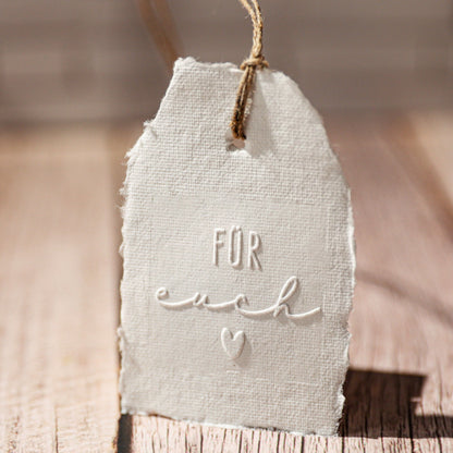 Prägestempel "Für euch" mit Herz - IN LOVE WITH PAPER
