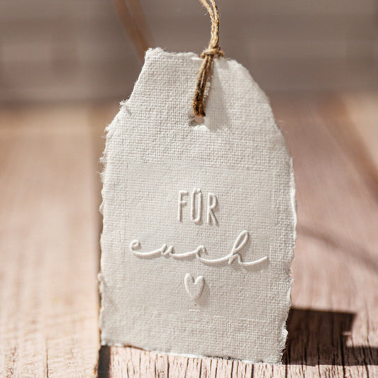 Prägestempel "Für euch" mit Herz - IN LOVE WITH PAPER