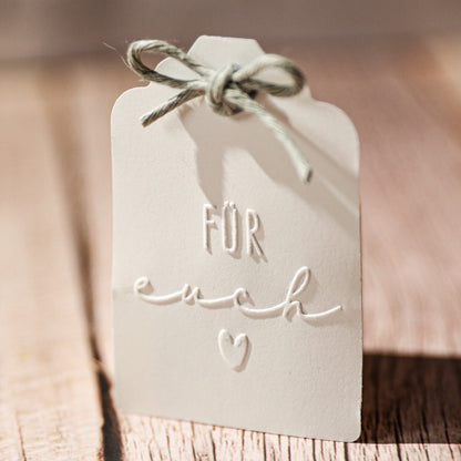 Prägestempel "Für euch" mit Herz - IN LOVE WITH PAPER