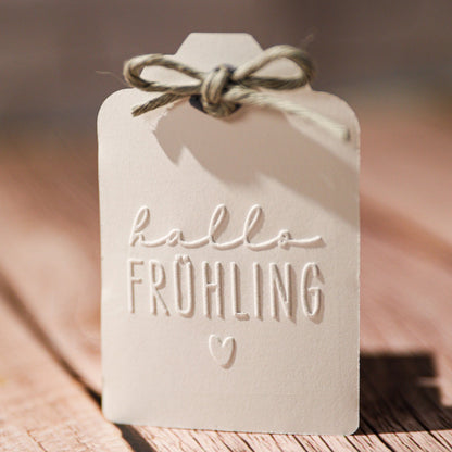Prägestempel "Hallo Frühling" - IN LOVE WITH PAPER