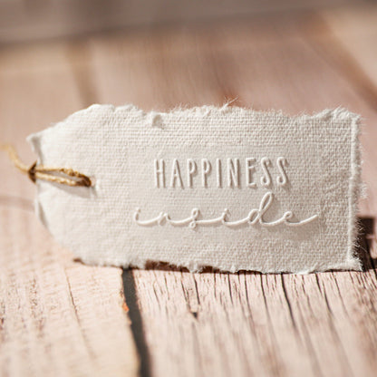 Prägestempel "Happiness inside" - IN LOVE WITH PAPER