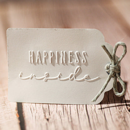 Prägestempel "Happiness inside" - IN LOVE WITH PAPER