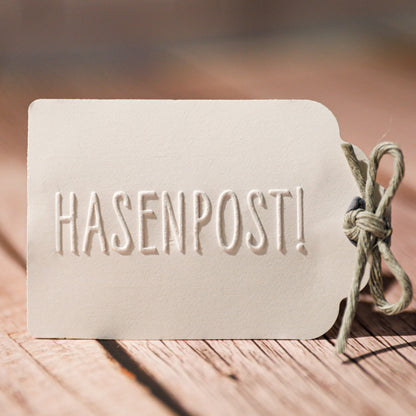 Prägestempel "Hasenpost!" - IN LOVE WITH PAPER