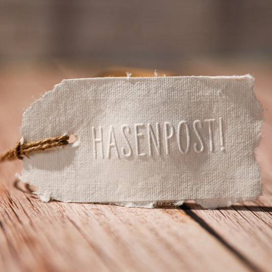 Prägestempel "Hasenpost!" - IN LOVE WITH PAPER