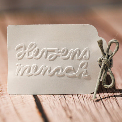 Prägestempel "Herzensmensch" - IN LOVE WITH PAPER