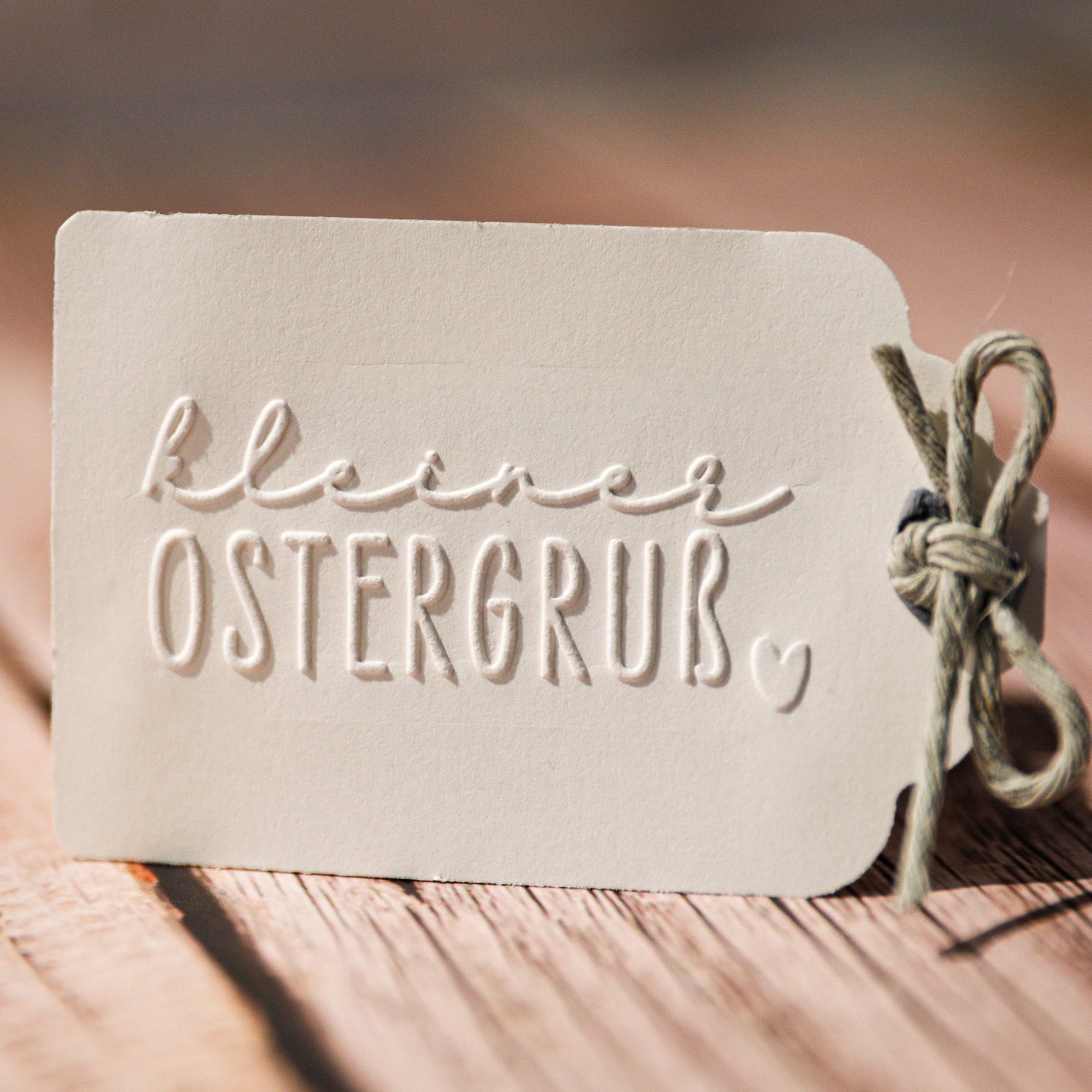 Prägestempel "Kleiner Ostergruß" mit Herz - IN LOVE WITH PAPER