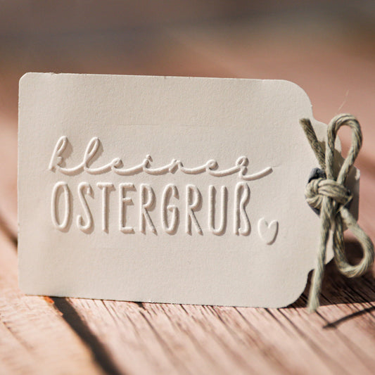 Prägestempel "Kleiner Ostergruß" mit Herz - IN LOVE WITH PAPER
