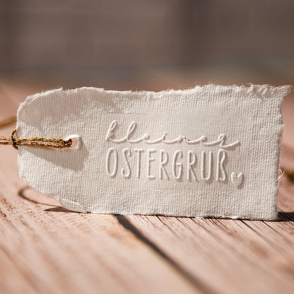 Prägestempel "Kleiner Ostergruß" mit Herz - IN LOVE WITH PAPER