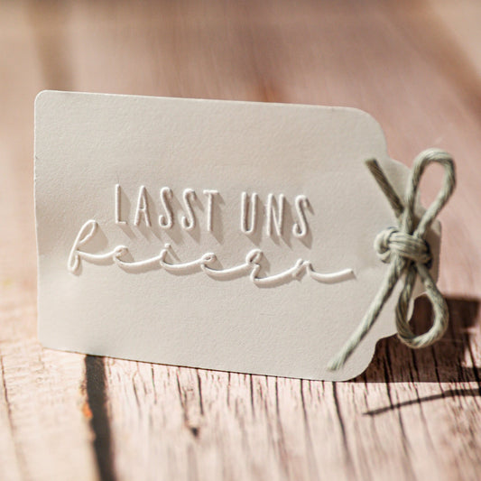 Prägestempel "Lasst uns feiern" - IN LOVE WITH PAPER