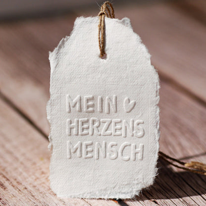 Prägestempel "Mein Herzensmensch" - IN LOVE WITH PAPER