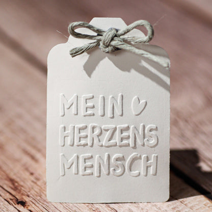 Prägestempel "Mein Herzensmensch" - IN LOVE WITH PAPER