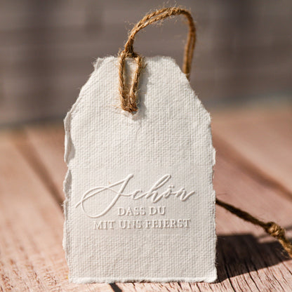 Prägestempel "Schön dass du mit uns feierst" - IN LOVE WITH PAPER