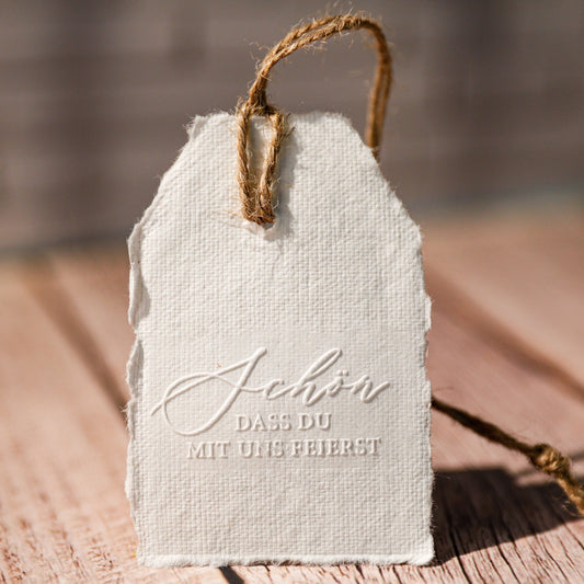Prägestempel "Schön dass du mit uns feierst" - IN LOVE WITH PAPER