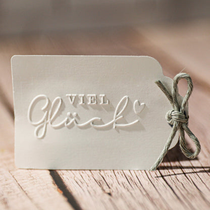 Prägestempel "Viel Glück" - IN LOVE WITH PAPER