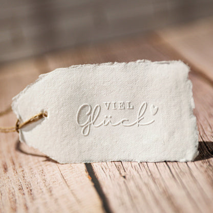 Prägestempel "Viel Glück" - IN LOVE WITH PAPER