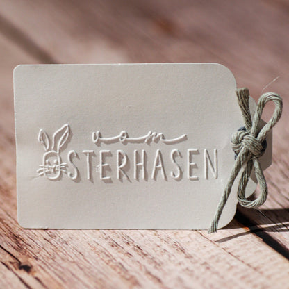 Prägestempel "vom Osterhasen" - IN LOVE WITH PAPER