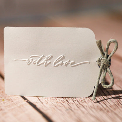 Prägestempel "with love" - IN LOVE WITH PAPER