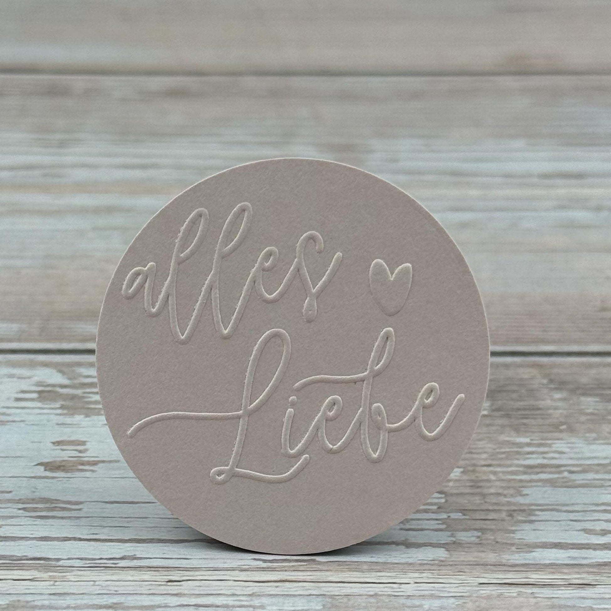 Prägestempel "alles Liebe" - IN LOVE WITH PAPER