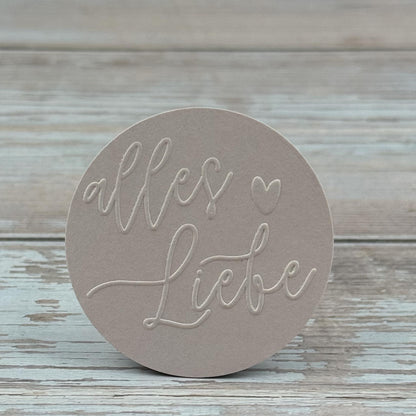 Prägestempel "alles Liebe" - IN LOVE WITH PAPER