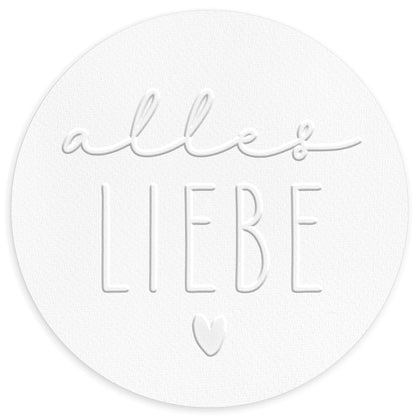 Prägestempel "Alles Liebe" - IN LOVE WITH PAPER