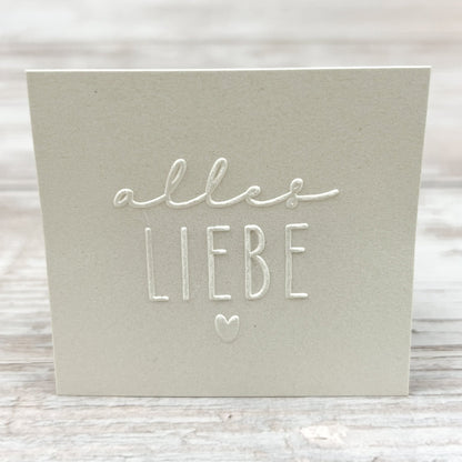 Prägestempel "Alles Liebe" - IN LOVE WITH PAPER