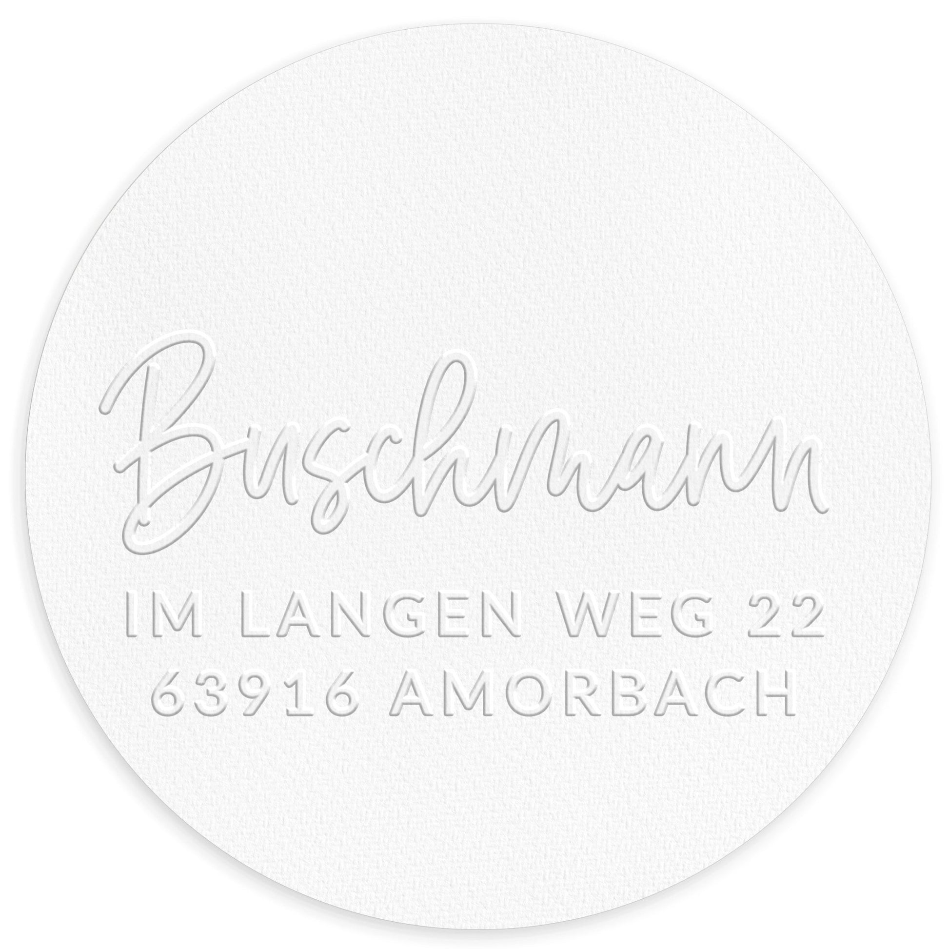 Prägestempel "Amorbach" (mit Adresse) - IN LOVE WITH PAPER