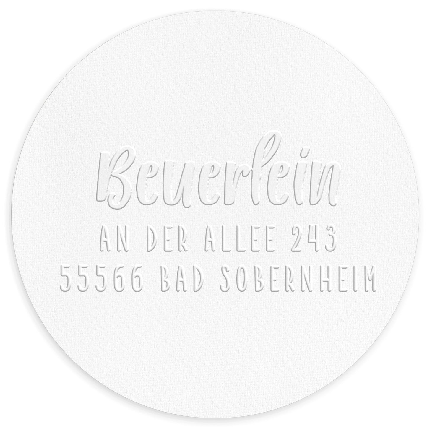 Prägestempel "Bad Sobernheim" (mit Adresse) - IN LOVE WITH PAPER