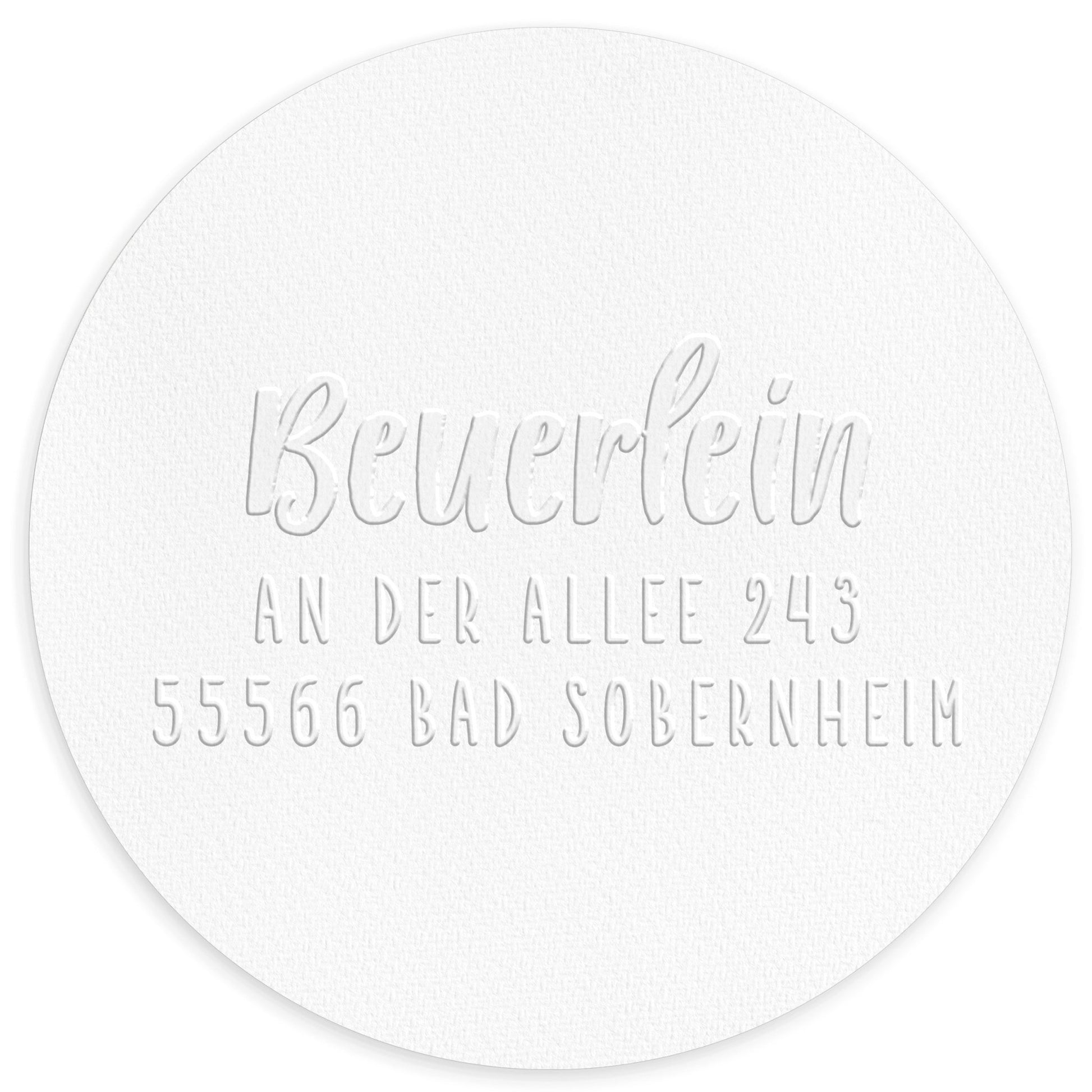 Prägestempel "Bad Sobernheim" (mit Adresse) - IN LOVE WITH PAPER