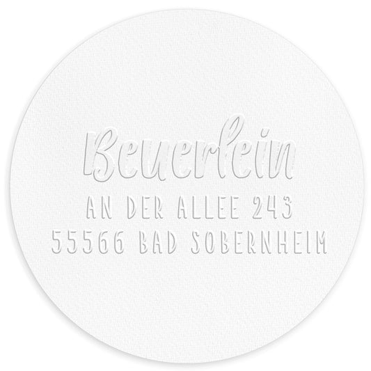 Prägestempel "Bad Sobernheim" (mit Adresse) - IN LOVE WITH PAPER