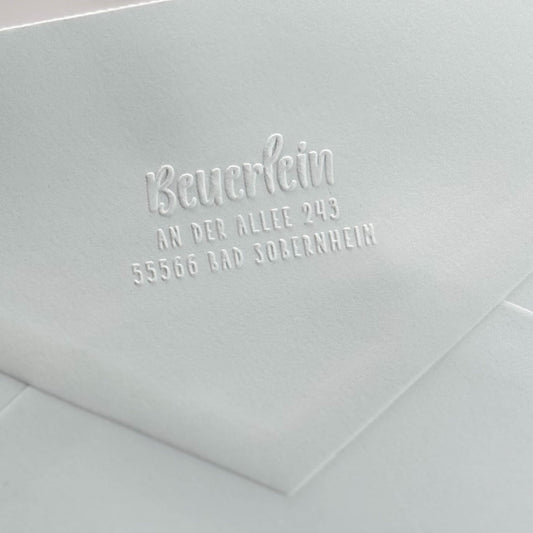 Prägestempel "Bad Sobernheim" (mit Adresse) - IN LOVE WITH PAPER