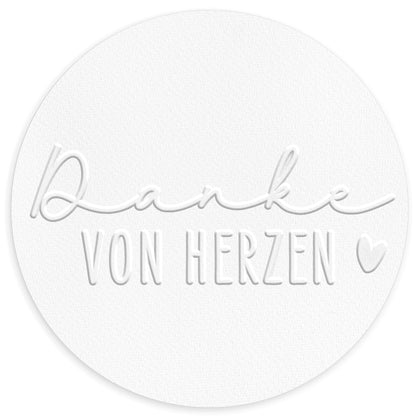 Prägestempel "Danke von Herzen" - IN LOVE WITH PAPER