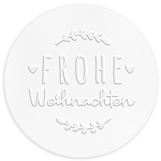 Prägestempel "Frohe Weihnachten" mit Kranz - IN LOVE WITH PAPER