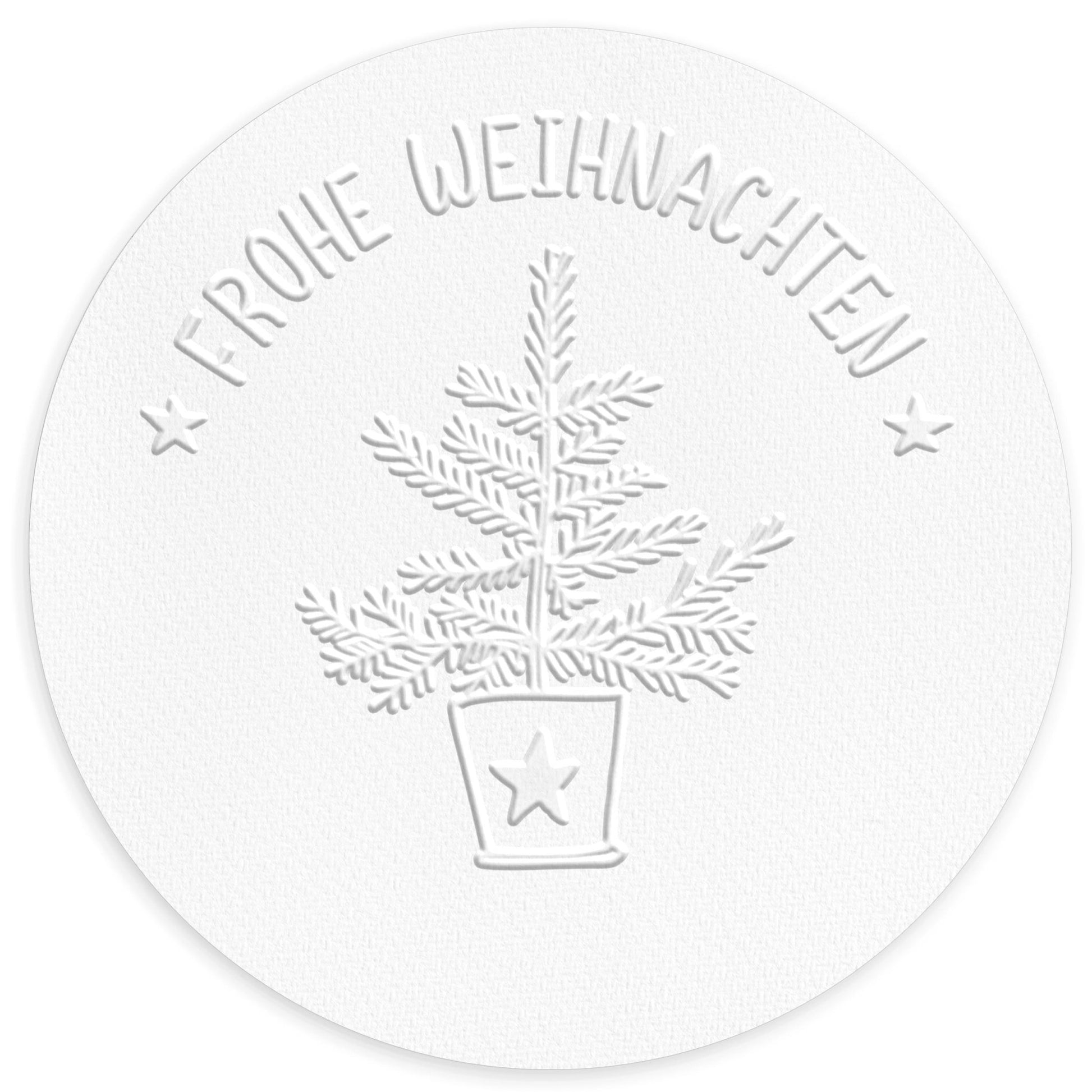 Prägestempel "Frohe Weihnachten" mit Weihnachtsbaum - IN LOVE WITH PAPER