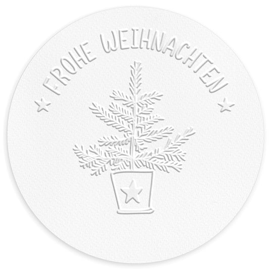 Prägestempel "Frohe Weihnachten" mit Weihnachtsbaum - IN LOVE WITH PAPER