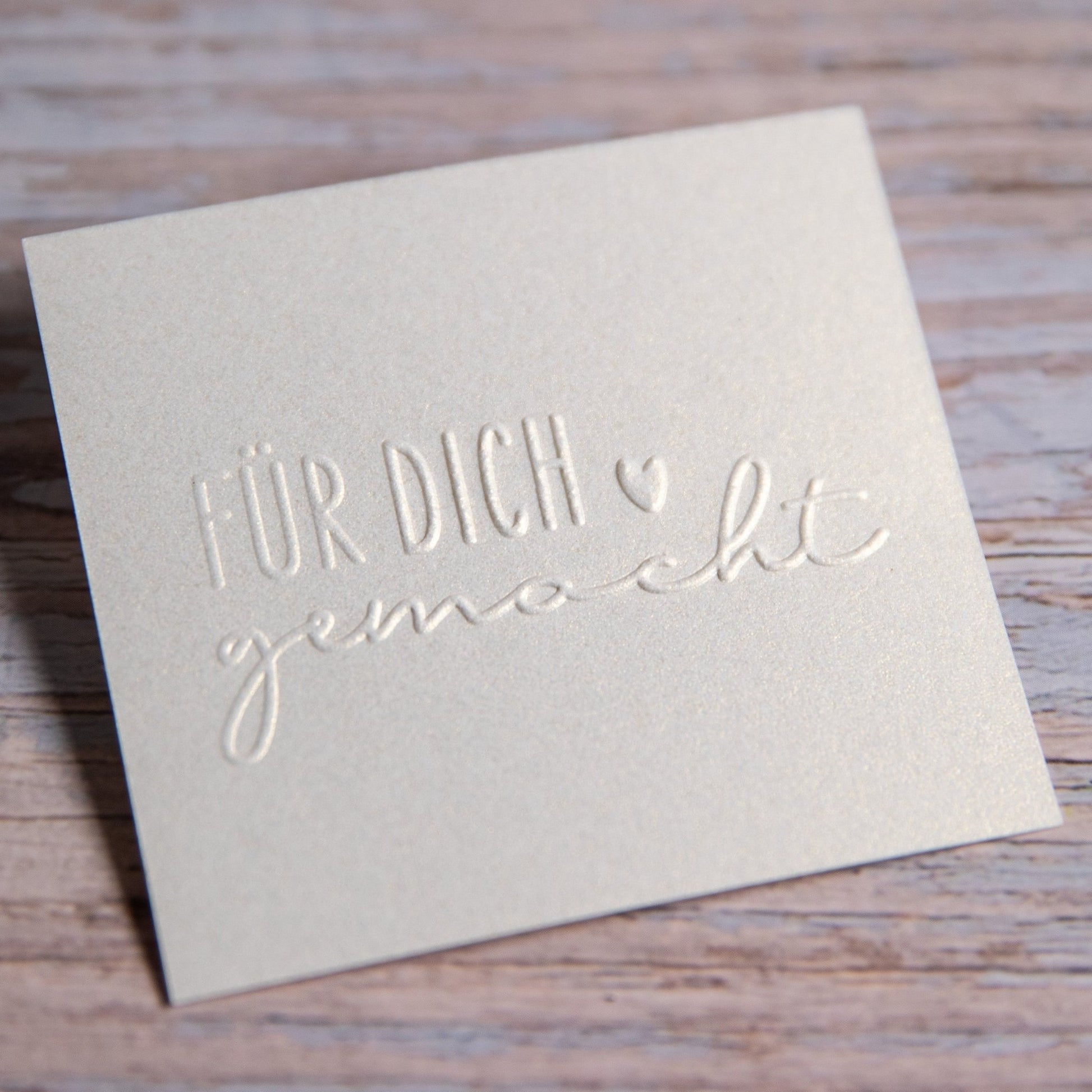 Prägestempel "Für dich gemacht" - IN LOVE WITH PAPER