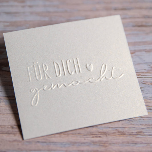 Prägestempel "Für dich gemacht" - IN LOVE WITH PAPER