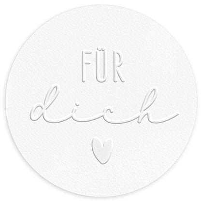 Prägestempel "Für Dich" mit Herz - IN LOVE WITH PAPER