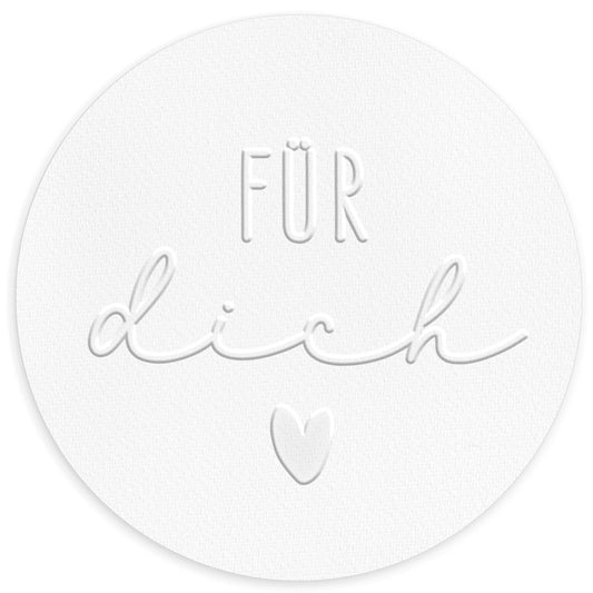 Prägestempel "Für Dich" mit Herz - IN LOVE WITH PAPER