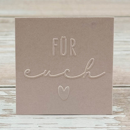 Prägestempel "Für euch" mit Herz - IN LOVE WITH PAPER