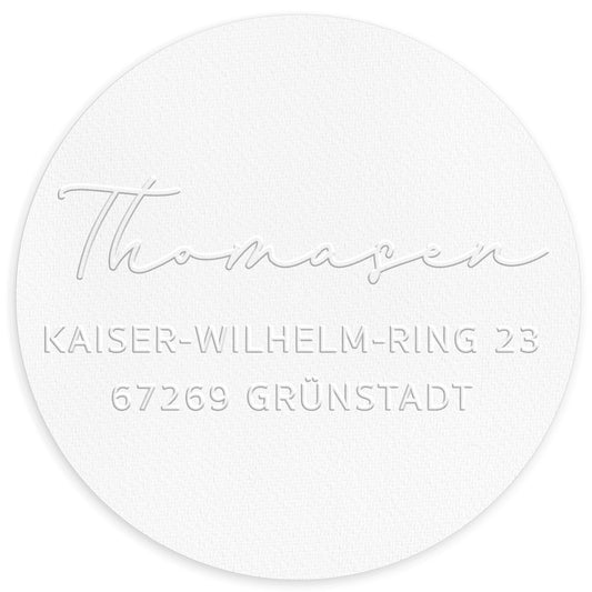 Prägestempel "Grünstadt" (mit Adresse) - IN LOVE WITH PAPER